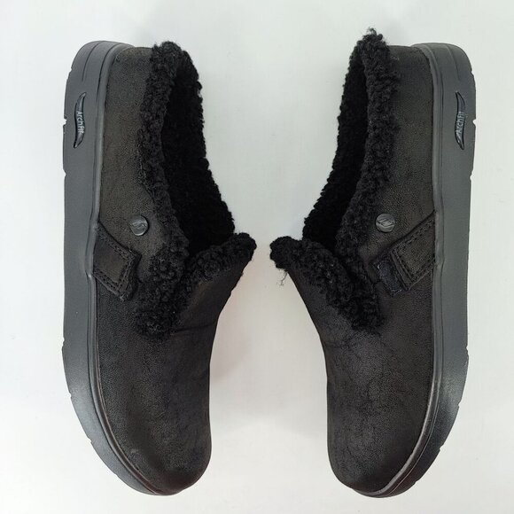 Skechers Woman’s Black Faux Serpa Cozy Camper Fleece Clog Shoes Size 8.5 - Picture 5 of 9